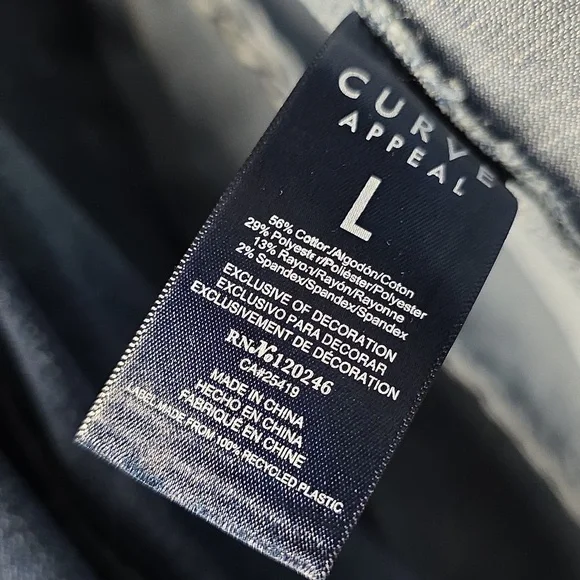 Curve Appeal Braided Denim Jacket, Light Wash - Picture 7 of 7